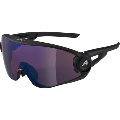 Produktbild von Alpina Gläser 5w1ng QV Schwarz Matt / Blauer Spiegel Cat.3