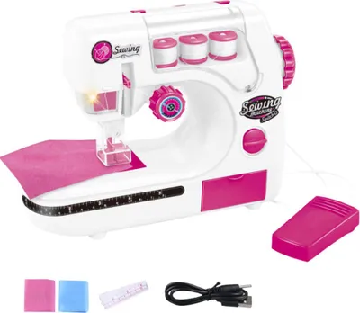 Image de Jouet Machine à coudre pour enfants, fil, matériaux, lumières et sons