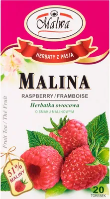 Obrázok produktu pre Malwa Malinový ovocný čaj 40 G (20 X 2 G)