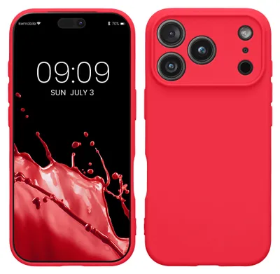 Produktbild von kwmobile Handyhülle für Apple iPhone 17 Pro Hülle - weiches Handy Silikon Case - Schutzhülle Cover - Neon Pink