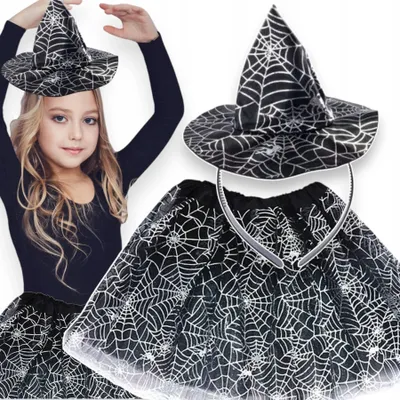 Produktbild von Toys Hexenkostüm Set für Mädchen mit Rock und Haarreif