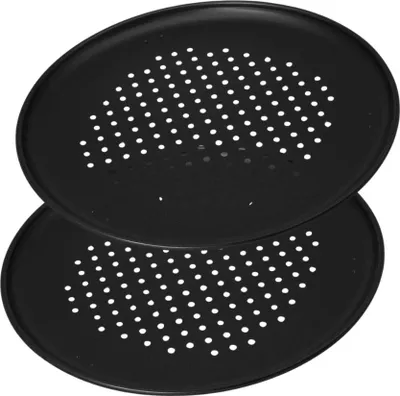 Image de Lot de 2 plaques à pizza à fond perforé 32 cm Zenker Spécial Countries