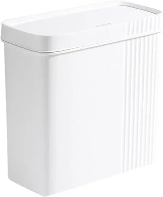 Obrázok produktu pre Odpadkové koše do kuchyne a kúpeľne – spracovanie odpadu – priestorovo úsporný dizajn – 26,5 x 11 x 27,4 cm – biela