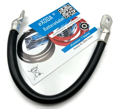 Imagen del producto de Cable para batería eXODA, 70mm², 30cm, conector M8, color , resistente al calor (hasta 70 grados), modelo 1568A, 12V – Talla: Talla única