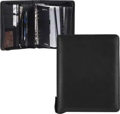 Produktbild von Bind Terminkalender A5 (21x26cm) Terminplaner Leder schwarz mit Kalender 2026