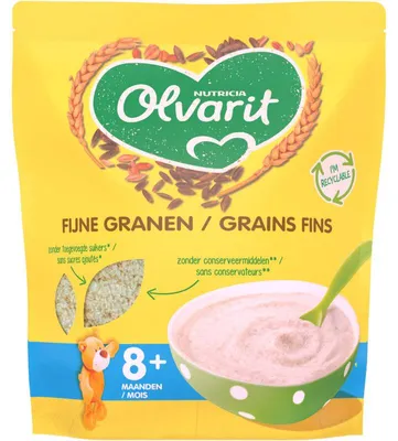 Immagine prodotto di Olvarit Fijne Cereali Alimenti per bambini 8+ Mesi 200g – Cereali nutrienti per neonati