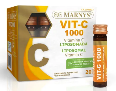 Immagine prodotto di MARNYS® VIT-C 1000 Vitamina C liposomiale 1000 - Forte immunità e protezione cellulare, 20x10 ml