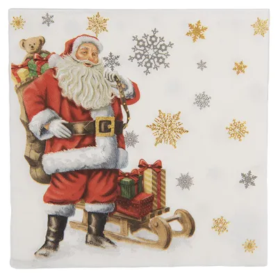 Produktbild von Clayre & Eef Servietten Papier 20er Set 33x33 cm Weiß Papier