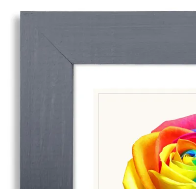 Produktbild von MG Design 5er Set Bilderrahmen 40 x 60 cm - Posterrahmen mit Grau Echtholzrahmen und bruchsicherem Acrylglas, Hoch & Quer mit stabiler Wandaufhängung