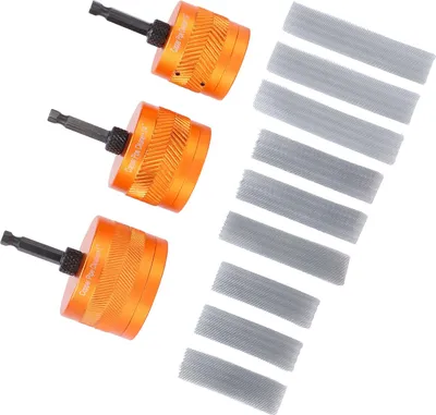 Produktbild von Kupfer-Rohrreiniger-Set 1/4 Zoll Sechskant-Schaft-Bohraufsätze und 9 Reinigungsbürstenstreifen 1/2 3/4 1 Zoll Orange