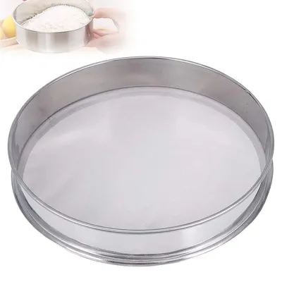 Produktbild von Edelstahl Feinsieb 30 cm, 150 Micron Pollensieb für Kräuter und Harz, stapelbar und spülmaschinenfest Mehlsieb,sieb feinmaschig