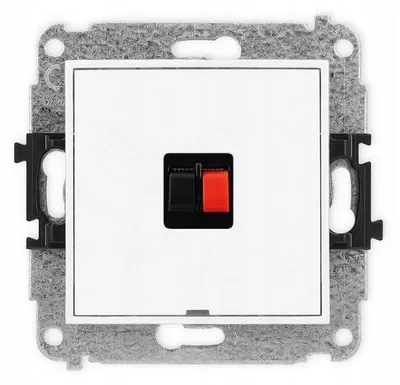 Productafbeelding van Karlik ICON luidsprekerstekker, enkel, wit, model IGGBO-1