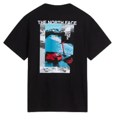 Image de T-shirt à manches courtes décontracté Apex '75 Collage pour hommes, de la marque The North Face, couleur noire (TNF Black), taille L