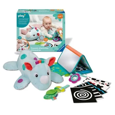 Productafbeelding van Ravensburger -PLAY+ - 3-in-1 neushoorn-activiteitskussen - Vanaf de geboorte - Franse versie - 34010