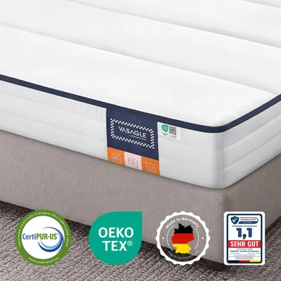 Obrázok produktu pre Matrac rozmery 90 x 200 cm, vyrobený z gél-pamäťovej peny, farba: biela, rozmer: 90x200x12 cm