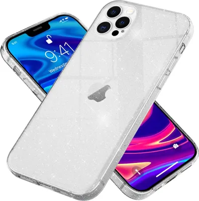 Produktbild von NALIA Glitzer Hülle für iPhone 12 Pro Max, Bling Handy Cover Schutz Glitter Case Transparent