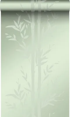 Produktbild von Origin Wallcoverings Tapete Bambusmuster Olivgrün 53 cm x 10.05 m
