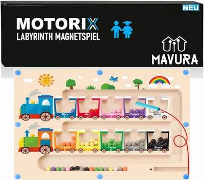 Obrázek produktu pro MOTORIX Magnetické číslo bludiště hračka Vzdělávací hračka ze dřeva