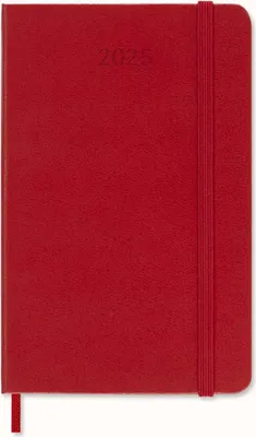 Immagine prodotto di Moleskine Agenda 12 Mesi - 2025 - Settimanale - Tasca - Copertina Rigida - Rosso