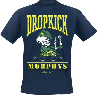 Produktbild von Dropkick Murphys T-Shirt Herren Fist Up navy Band-Merch, Bands 100% Baumwolle L