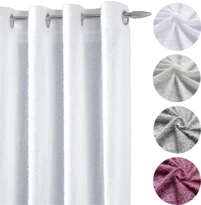 Obrázek produktu pro Heimtexland ® Eyelet šátek dekorativní závěs poloprůhledné nadýchané šifonové nitě VxŠ 245x140 závěs typ892 bílá