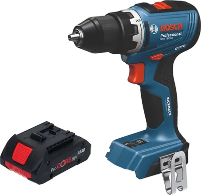 Obrázok produktu pre Bosch GSB 18V-65 Profesionálna akumulátorová príklepová vŕtačka 18 V 65 Nm bez kefiek + 1x akumulátor ProCORE 4,0 Ah - bez nabíjačky