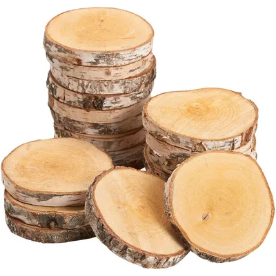 Produktbild von Baumscheiben 20 Stk. Dekoholz Holzscheiben Holzplatten 12 - 14 cm