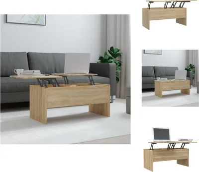 Obrázek produktu pro vidaXL Konferenční stolek Sonoma dub 102x50,5x46,5 cm materiál na bázi dřeva - Konferenční stolky