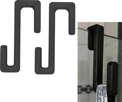 Produktbild von 2x Handtuchhaken Duschtür Duschkabine Halter Handtuchhalter Kleiderhaken Universal