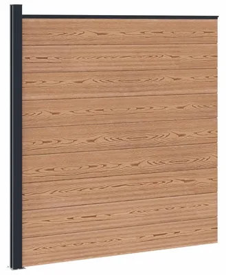 Produktbild von Zaunelement WPC und Aluminium Braun