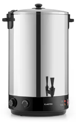 Produktbild von Klarstein KonfiStar 50 Einkochautomat - Einkochtopf, Einkocher, Heißgetränkespender, Größe: 50 Liter, 30-110 °C, Timer: 20-120 min, Warmhalte-Funktion, geschmacksecht, Edelstahl poliert