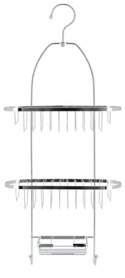 Produktbild von Tendance Hangende Duschablage mit Seifenschale - silber - 3-lagig - 26 x 63 cm - Metall - ohne Bohre