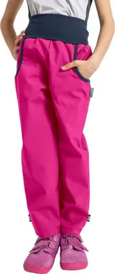 Obrázok produktu pre unuo softshellové nohavice s fleecom Fuchsia + reflexný obrázok Eugene (Detské softshellové nohavice) - 104/110