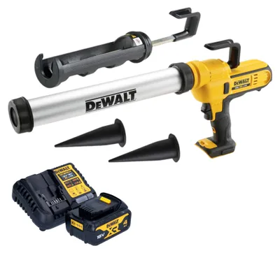 Obrázok produktu pre Akumulátorová pištoľ DeWalt DCE 581 M1K 18 V 310 ml + 1x akumulátor 4,0 Ah + nabíjačka + kufor