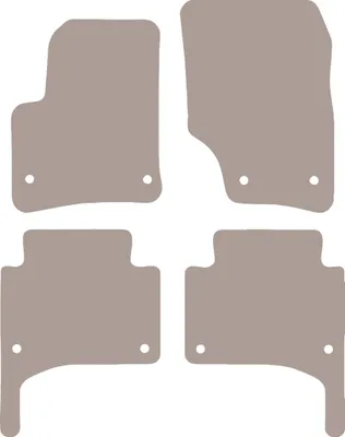 Immagine prodotto di Tappetini auto in velluto per Volkswagen Touareg I SUV (2002-2010) - set di tappetini LUX beige (4 pezzi)