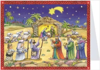 Image de Mini-calendrier de l'Avent « Naissance de Jésus » - Avent en cartes postales