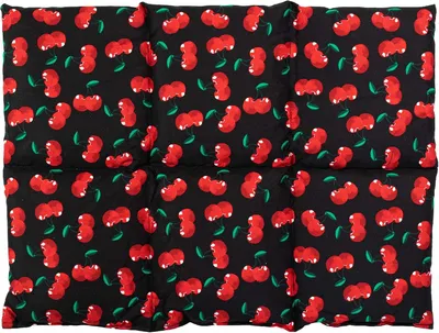 Productafbeelding van Kersenpitkussen groot, 40 x 30 cm, 6 compartimenten - kersenrood/zwart - bijvoorbeeld voor rug- of buikpijn - warmtekussen, kersenpitkussen, geschikt voor magnetron en oven