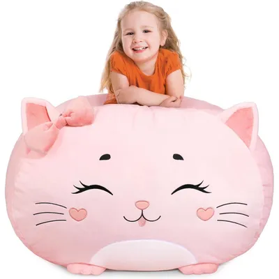 Productafbeelding van Opbergzak voor zitkussen, 200 liter, XXL, met rits, kattenmotief