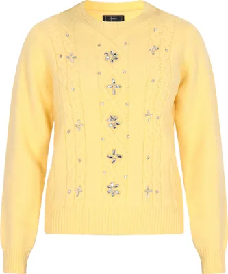 Image de Pull pour femme NAEMI - jaune, taille XS/S