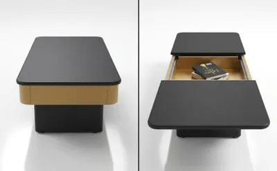 Produktbild von Eleganter Couchtisch mit modernem Design und praktischer Ablagefläche