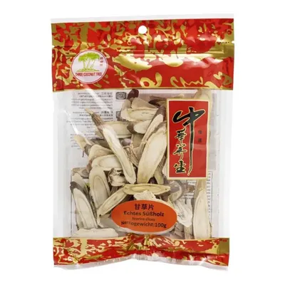 Produktbild von 100g Süßholzwurzel getrocknet in Scheiben Three Coconut Tree Dried Licorice