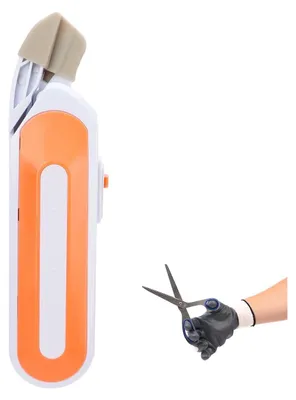 Produktbild von Minischere, kabellos, tragbar, mit dualer Stromversorgung, ergonomischem Griff, zum Nähen und Schneiden von Teppichen, Karton, Filz, Geschenkpapier und Stoffen.