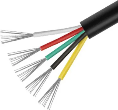 Obrázek produktu pro INF Černý vícežilový kabel UL2464 18AWG 5-žilový - 1 metr
