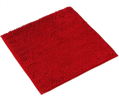 Produktbild von Rutschfeste Rote Flauschige Badematte 50x80 cm für Badezimmerdekoration