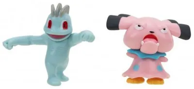 Image de Coffret 2 pokemon battle figure machoc + snubbull - pokemon - figurine action - bandai