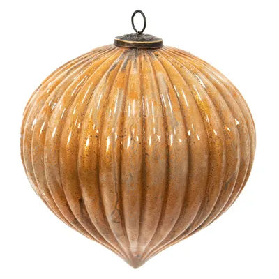 Immagine prodotto di Clayre & Eef Guaina di Natale XL Ø 25 cm in vetro color oro