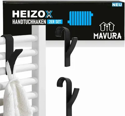Immagine prodotto di HEIZOX gancio per asciugamano 2 pezzi radiatore rotondo portasciugamani riscaldamento ganci radiatore bagno