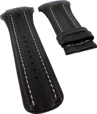 Produktbild von Lotus Watches | Uhrenarmband Leder schwarz mit Doppelwulst L15410/3