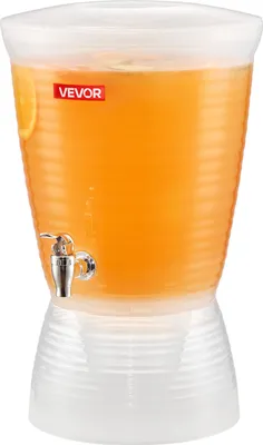 Image de VEVOR Distributeur de boissons (10 L) pour les fêtes, distributeur de jus de fruits en PP avec robinet anti-gouttes Distributeur d'eau pour les restaurants hôtels fêtes, limonade thé glacé boissons faites maison distributeur