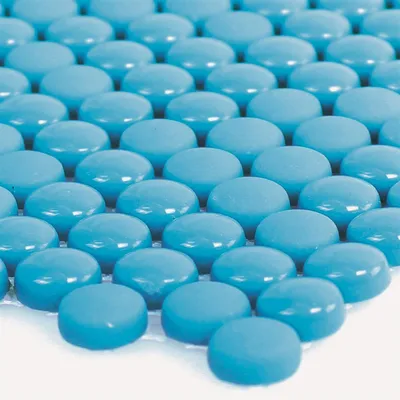 Produktbild von Glasmosaik Fliesen Bonbon Rund Eco Blau
